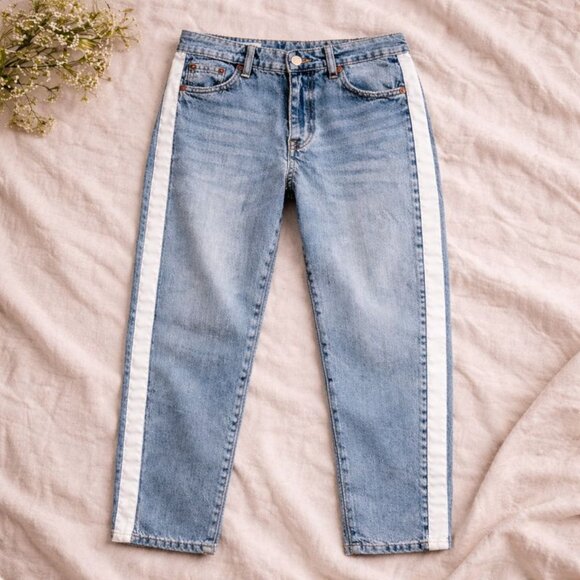 Zara Denim - Zara Women 4 Low Rise Straight Leg Jeans Y2K Minimalist Streetwear